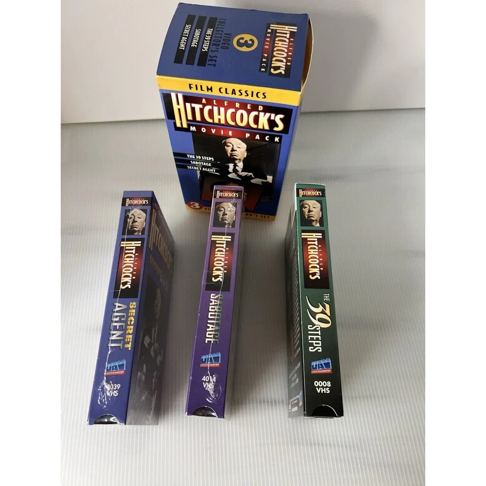Alfred Hitchcock's Movie Pack VHS Set 3 Video Collector's Set‎
